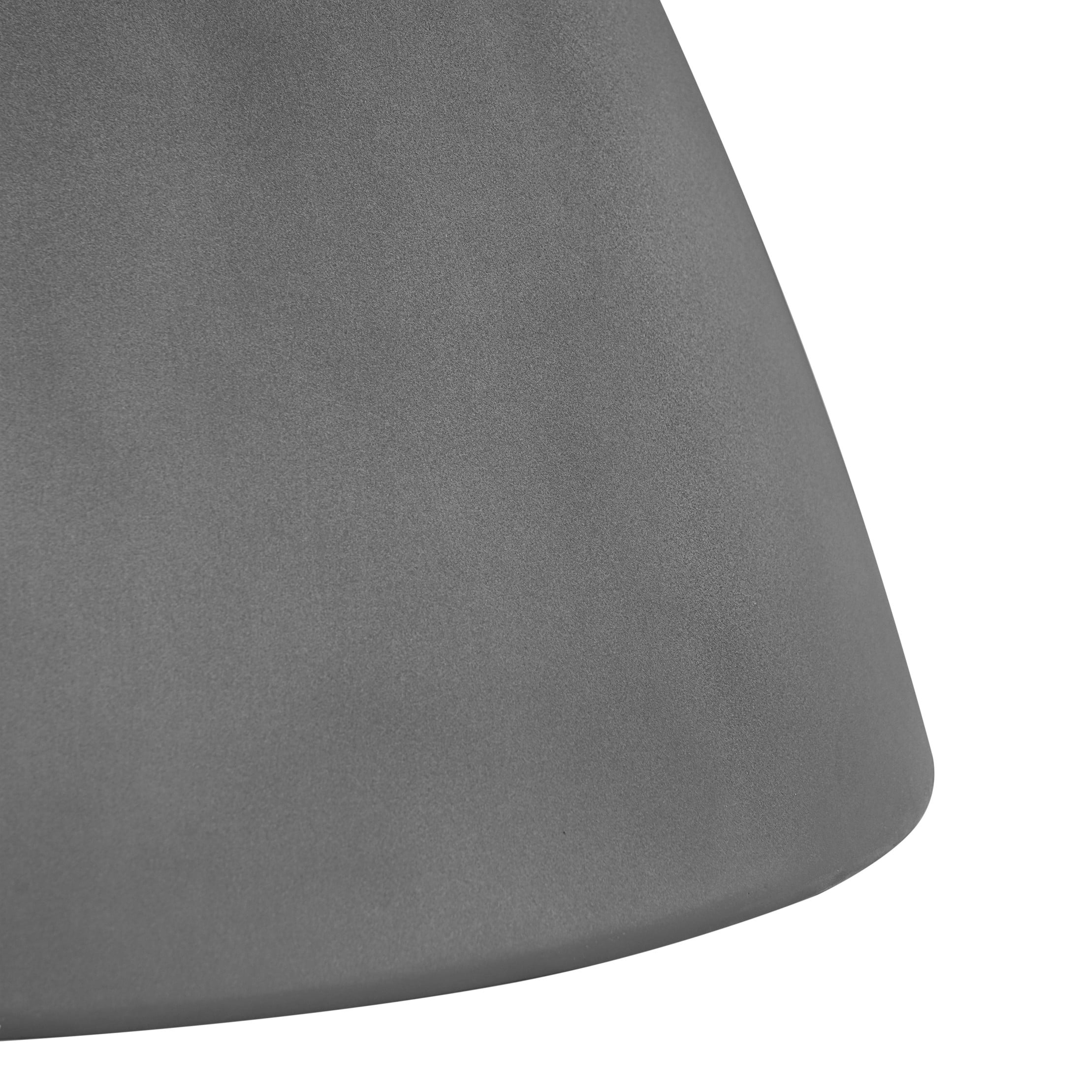 Christopher Knight Home Elegant 18" Outdoor Lightweight Concrete Hourglass Side Table, Charcoal Finish