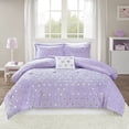 thumbnail image 1 of Mi-Zone Rosalie Ensemble de Couette en Peluche Imprimée Métallique Violet/argent Simple/Simple TG, 1 of 4