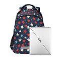 thumbnail image 7 of FORMRS Unisex Backpack Elementary School Travel Bookbag with Reflective Stripes, Red White Stars, 7 of 7