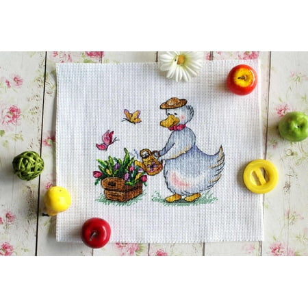 UPC: 4627128736961 | Cross-Stitch Kit Gardening SM-439 Needlework Duck MP Studia White