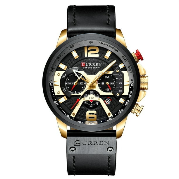 Reloj Curren 8329 para hombre resistente al agua, azul, 3 ATM