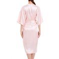 thumbnail image 3 of Besolor 2 Piece Pajama Set Women Satin Nightgowns and Robe Set Silk Slip Dress Nightdress Sleepwear Wedding Gown Set, 3 of 3