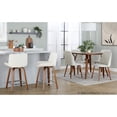 thumbnail image 4 of LumiSource Santi 24" Fixed-Height Counter Stool - Set of 2 in Walnut Wood, 4 of 9