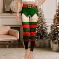 thumbnail image 6 of UngA Christmas Leggings for Women Plus Size High Waisted Leggings for Women Snowflake Yoga Pants Through Tummy Control Workout Tights Pj Pants Women (Green,XL), 6 of 7