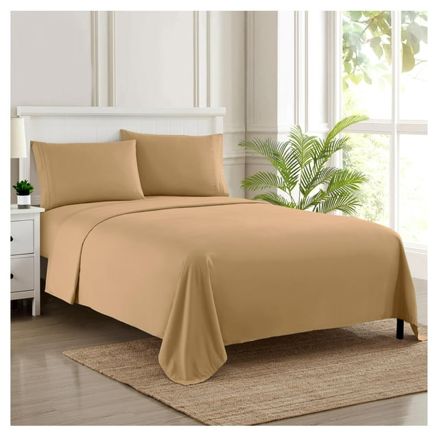 Juego de sábanas Sweet Home Collection California King Taupe