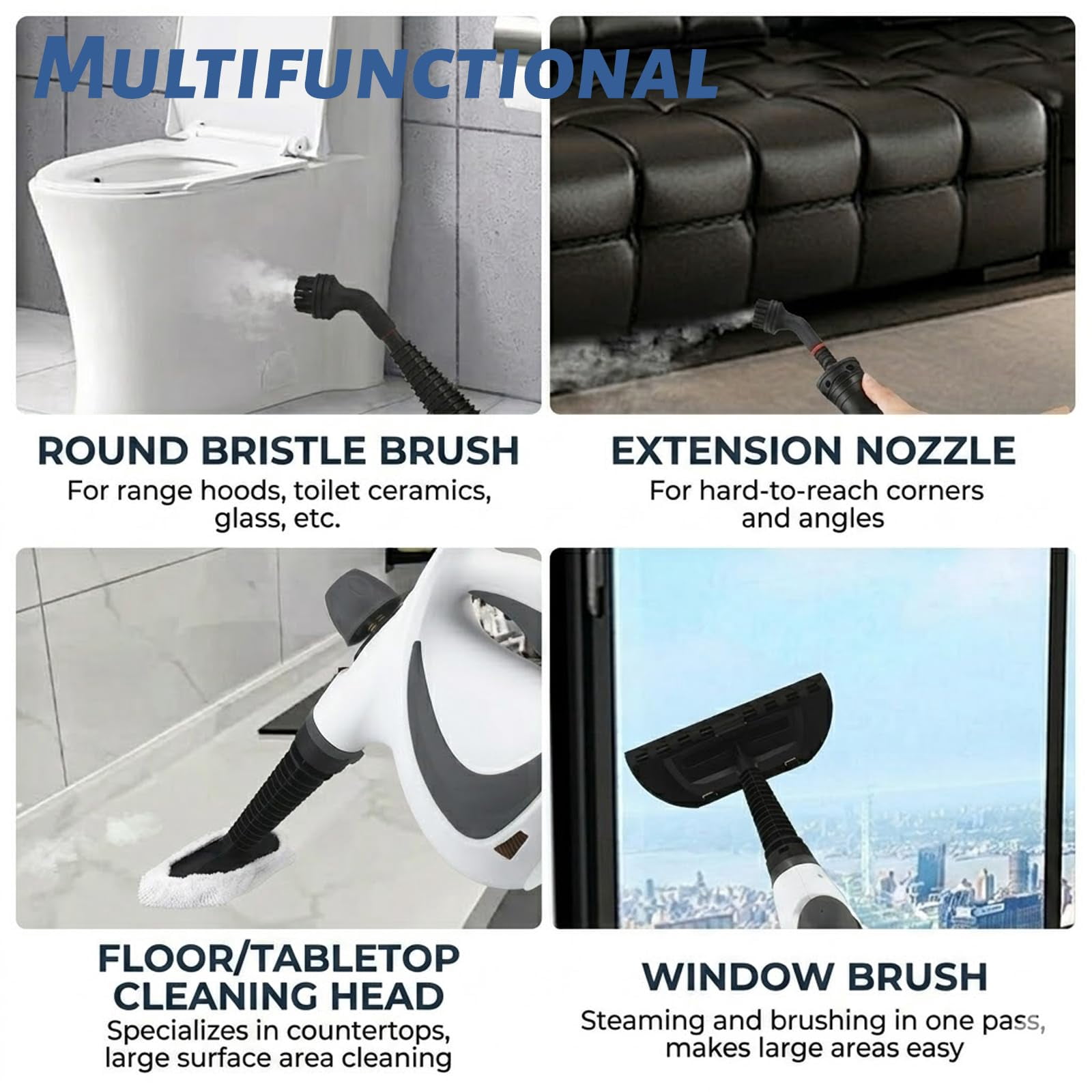 Vapelle Steam Cleaner, Vapelle Puresteam Pro, Portable Steam Cleaner with 12PCS Accessories, Multi-purpose Steamer for Home Use, Cleaning Floor, Kitchen