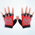 thumbnail image 4 of Children Gloves Half Finger Kids Cycling Biking Riding Running Gloves Boy's Girl's Outdoor Sports Accessory -Size M (Red), 4 of 7