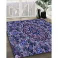 thumbnail image 2 of Ahgly Company Indoor Square Patterned Medium Slate Blue Area Rugs, 6' Square, 2 of 6