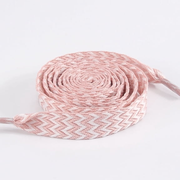 2 Pairs 3/5" Fat Thick Shoe Laces for Sneakers, Wide Wave Pattern Shoelaces for Athletic Replacement Shoelaces for Men Women - 47 inch / 120CM