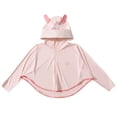 thumbnail image 2 of Spazoro Toddler Girls UPF 50+ Sun Protection Jacket, Cute Hooded Zip Up Breathable Quick Dry Lightweight Fashion Clothes for Outdoor Pink Size 5-6, 2 of 6