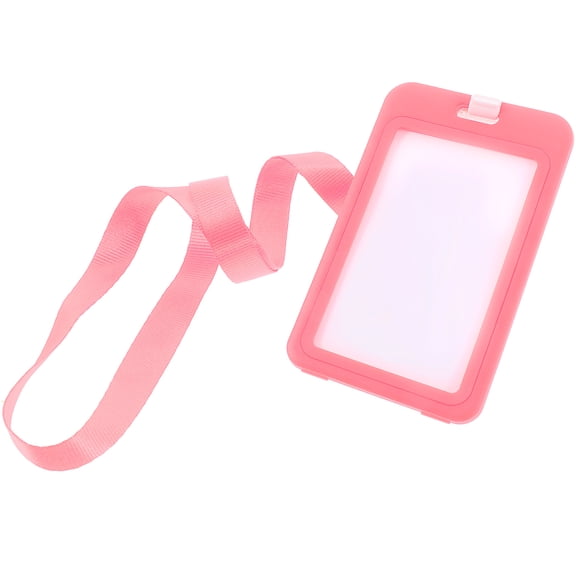 LOLIPPYY Rectangular Plastic Name Tag Holder with Lanyard for Teachers 1 Set