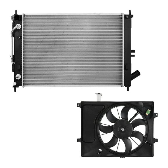 AutoShack Radiator Cooling Fan Assembly | Replacement for 2014 Kia Forte5 | 2-PC