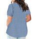 thumbnail image 2 of Camisetas Casuales de las Mujeres Largo Casual Impreso Cuello Redondo Suelto Top, Camiseta de Verano de Manga Corta, 2 of 5