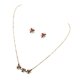thumbnail image 2 of Pendiente Colgante de Cristales para Chica Mujeres Joya de Dorado Soledad Pendientes Collar Oro, 2 of 6