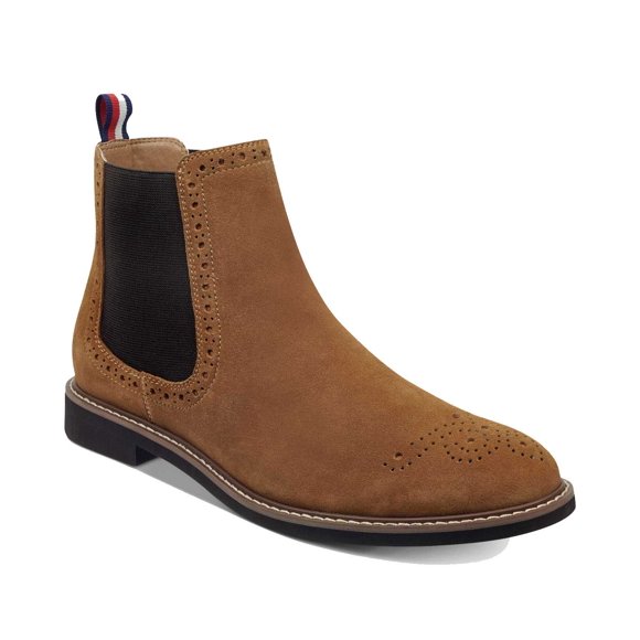 Tommy Hilfiger Men’s Gainer Suede Chelsea Boots (Tan, 9.5)
