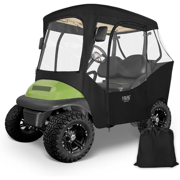 10L0L 2 Passenger Golf Cart Enclosures for Club Car DS Precedent,600D Waterproof Driving Rain Cover