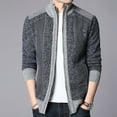 thumbnail image 2 of DPTALR Hommes Décontracté Hiver Col Roulé Manches Longues Cardigan en Tricot à Fermeture Éclair Chandail Manteaux, 2 of 4