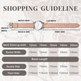 thumbnail image 4 of ANBEER 12mm Flat Thin Elegant Genuine Leather Watch Strap,Quick Release Replacement Watch Band,Pink with Rosegold Buckle, 4 of 7