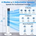 thumbnail image 6 of 44" Windowless Portable Evaporative Conditioner, 4 Modes & 3 Speeds, 12H Timer, 4L Tank for 24H Cooling, 4 Ice Packs, 17FT Remote, 120° Oscillating Fan for Indoor Use, 6 of 10