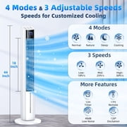 45 Windowless Portable Evaporative Air Cooler, 3 Speeds, 4 Modes, 4L Tank, 12-Hour Timer, 120° Oscillation, Remote Control