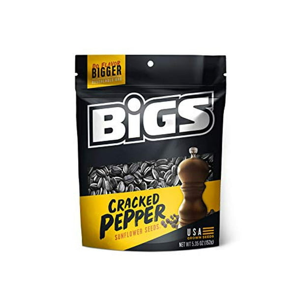 BIGS Sea Salt & Black Pepper Sunflowers Seeds, 5.35Ounce Bag(Pack of