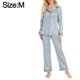 thumbnail image 2 of Ropa gris para el hogar, traje cómodo con pantalones de manga larga, traje de pijama cómodo para mujer, 2 of 5