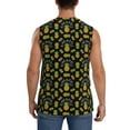 thumbnail image 4 of Honeii Pineapple Print Men's Sleeveless Muscle Shirts, Breathable & Quick-Dry Gym Shirt, Athletic Tank Top for Running, Fitness, and Outdoor Activities-Large, 4 of 7