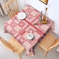 thumbnail image 2 of Pioneer Flower Floral Print Pattern Square Tablecloth, Waterproof Wipeable Spillproof Washable Table Cover for Home Kitchen Party and Daily Decor 42"x42", 2 of 6