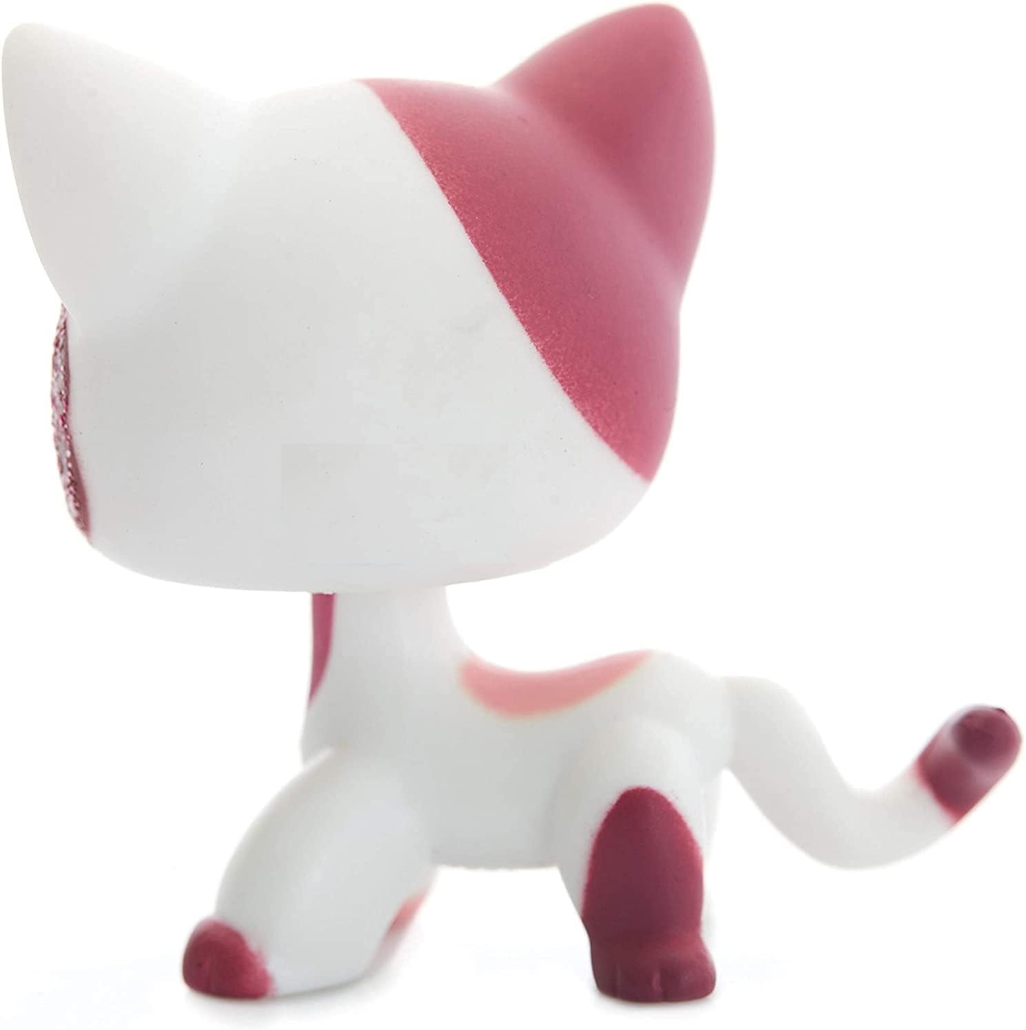 Pink & White Sparkle Glitter Short Hair Cat - LPS #2291 - Perfect Gifts for Kids