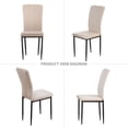 thumbnail image 5 of S-HOME Casual Dining Chairs Set Of 4 Velvet Upholstered With Adjustable Feet Ideal For Multiple Occasions, Beige, 5 of 8