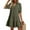 Army Green, variant on Trendy SMihono Casual Dresses for Women Lapel Collared V Neck Mid Sleeved Pleated Summer Dresses for Women 2025 Midi Dresses Beige XL