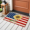 thumbnail image 5 of American Flag 2'x3' Washable Rug, Sunflower Vintage USA Flag Non-Slip Soft Doormat Area Rugs for Entrance Bathroom Bedsides, StainResistant Carpet for Kitchen Bedroom, Entryway Floor Mat, 5 of 9