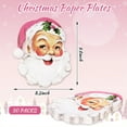 thumbnail image 3 of JarThenaAMCS 50Pcs Christmas Paper Plates Pink AFN1Santa Claus Plates Vintage Xmas Disposable Plates for Christmas Winter Party Tableware Supplies, 3 of 3