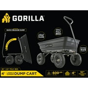 Gorilla Carts GOR4PS 600-lb. Poly Garden Dump Cart with 10