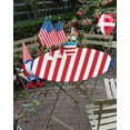 thumbnail image 5 of Memorial Day Freedom White Red Stripe Fitted Round Tablecloths Elastic Edged Table Covers 45"-54",UAS Flag Patriotic Star on Blue Waterproof Dining Room Table Cloth for Kitchen Holiday Party Tables, 5 of 6