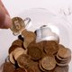 thumbnail image 5 of Hucha de cerdo, caja para guardar monedas, bonito recuerdo de nacimiento de cristal transparente, 5 of 5
