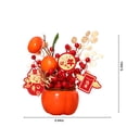 thumbnail image 3 of BGZLEU Chinese Lunar New Year Decoration Fake Flower Blessing Bucket Desk Gift Artificial Potted for Entryway Festival Wedding, Pomegranate, 3 of 8