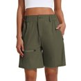 thumbnail image 5 of Pinspark Women's Hiking Cargo Shorts Quick Dry Work Summer Shorts for Women Golf Travel Athletic with Zipper Pockets, 5 of 6
