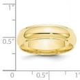thumbnail image 3 of Primal Gold 10 Karat Yellow Gold 6mm Half Round with Edge Band Size 4, 3 of 5