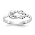 thumbnail image 1 of Solid 14k White Gold Freeform Knot Ring Band Size 5, 1 of 5