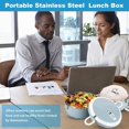 thumbnail image 3 of Thermal Lunch Box,Stainless Steel Thermal Insulation Bento Lunch Box,2 Layers Stackable Leak-Proof Lunch Containers,Rice Noddles, 3 of 5