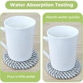 thumbnail image 2 of Sherry 8 Pcs Drink Coasters with Holder, 4 Colors Absorbent Coasters for Drinks, Minimalist Cotton Woven Coaster Set for Home Decor Tabletop Protection Suitable for Kinds of Cups, 4.3 Inches., 2 of 6