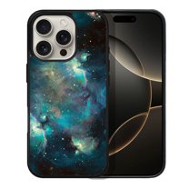 WIRESTER Shockproof Soft Rubber Cover Case for Apple iPhone 16 Pro 6.3" 2024, Blue Sky Galaxy Nebula