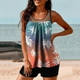 thumbnail image 6 of BLTIBY 2025 Tankini Swimsuits for Women Two Piece Bathing Suits Tops with Boyshorts Printed Sleeveless Strap Loose Fit Swimwear Multicolor XL, 6 of 6