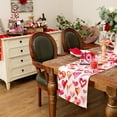 thumbnail image 1 of Boovnll Valentines Day Table Runner, 13x35" Valentine's Day Printing Table Runner, Valentines Table Runner for Holiday Kitchen Dining Table, Party Decor, Valentines Day Decorations, 1 of 6
