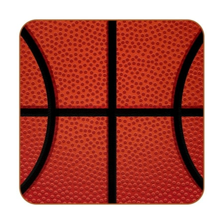 

OWNTA Basket Texture Orange Pattern Premium 6-Piece Square Coaster Set in Microfiber Leather - Non-Slip & Absorbent Cup Mats