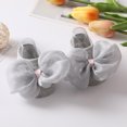 thumbnail image 4 of Wxirdiow Toddler Girls Socks Baby Girl Socks with Non-Slip Cute Flower Design Toddler Ankle Socks Gift for Newborn Babies Infants Grey Size,12-24Months, 4 of 7