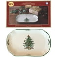 thumbnail image 3 of Spode Christmas Tree 11-Inch Rectangular Scalloped Tray, Stoneware Holiday Serving Platter for Appetizers, Fruits, Snacks, Desserts - Festive Tableware - Dishwasher, Microwave, Freezer Safe, 3 of 3