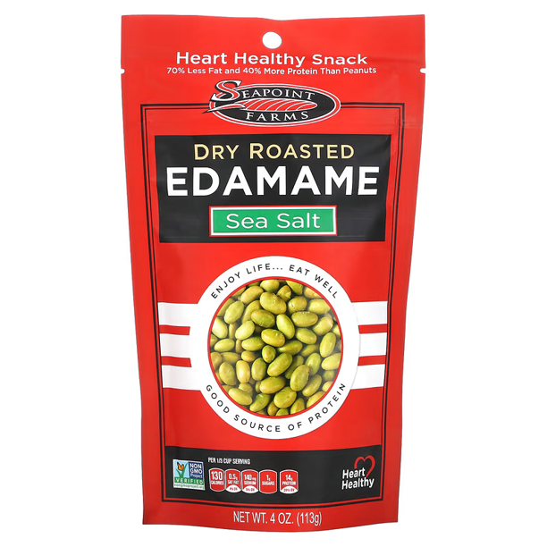 Dexusay Farms, Dry Roasted Edamame, Sea Salt, 4 oz (113 g)