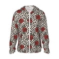 thumbnail image 1 of Fotbe Leopard Print Rose Chaqueta con Protección Solar UPF 50+ para Hombre y Mujer, Camisa con Capucha y Bolsillos-Small, 1 of 7